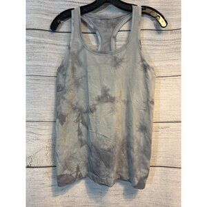 Lululemon Tie-Dye Gray Swiftly Tech Racerback Tank Top Size 8